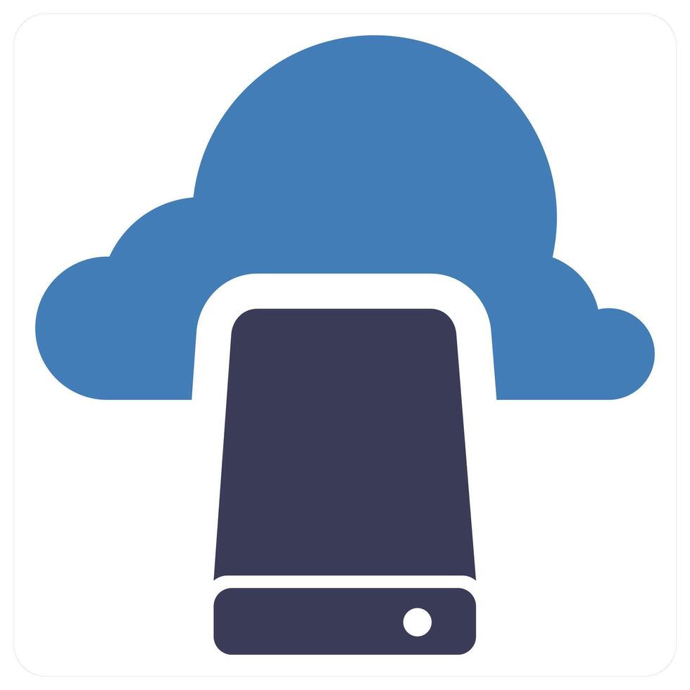 Cloud Storage and computing icon in blue color vector