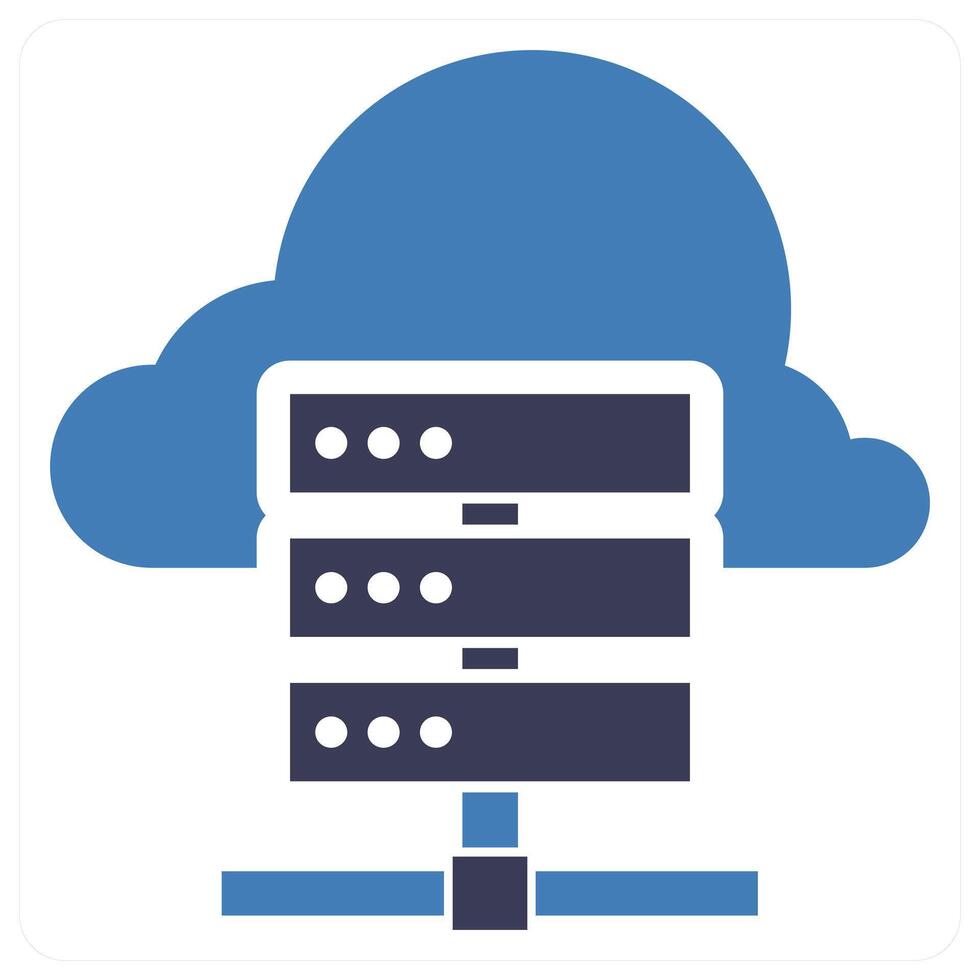 Cloud Storage concept in blue color vector