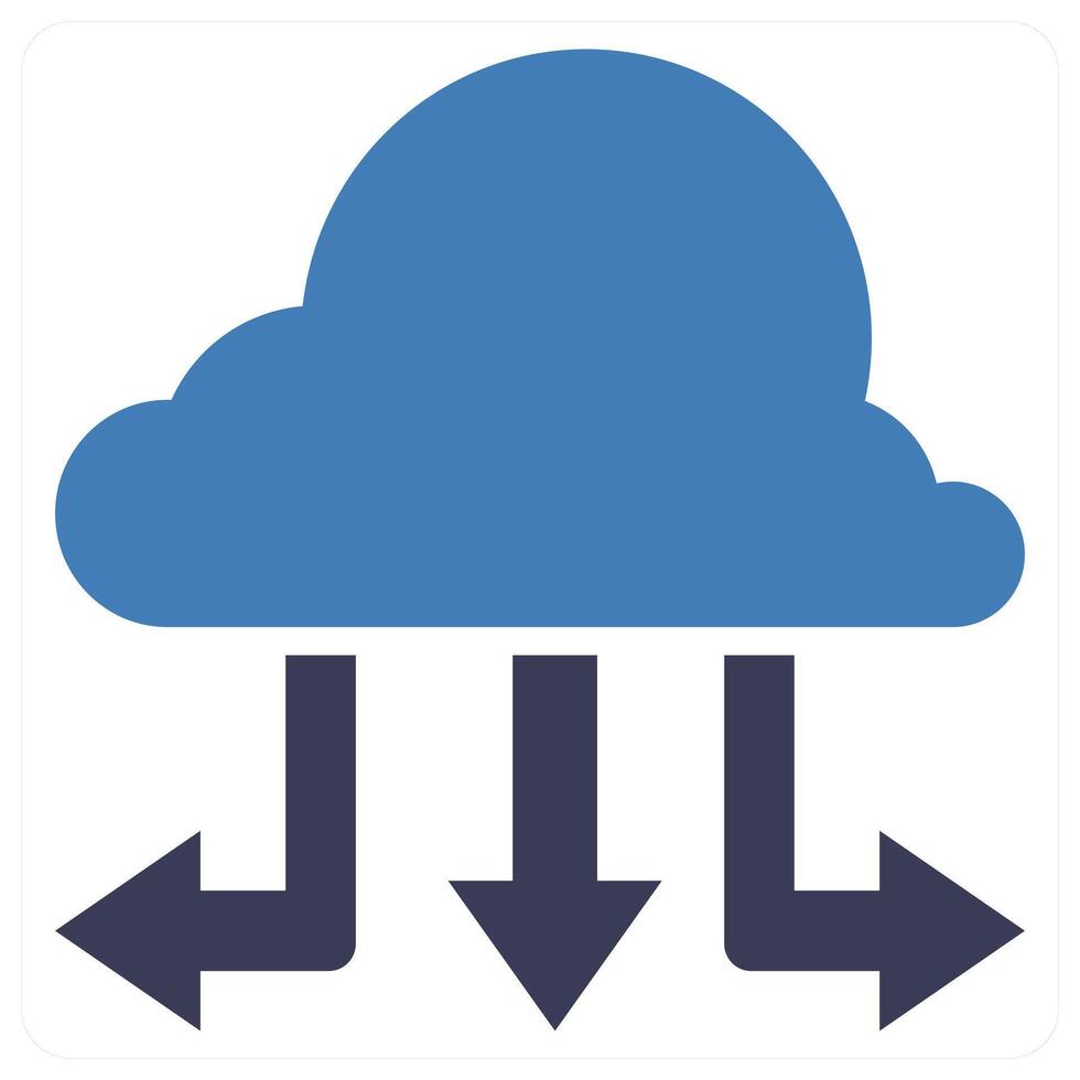 Cloud Comupting icon concept in blue color vector