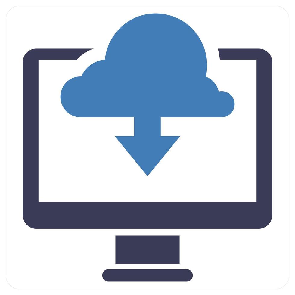 Cloud Comupting concept in blue color vector
