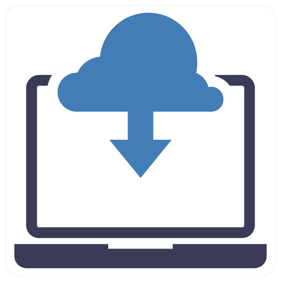 Cloud Comupting and connection in blue color vector