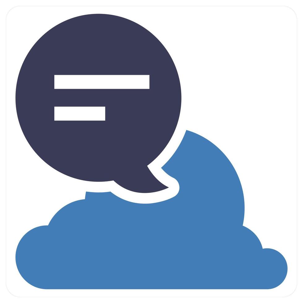 Cloud Conversation icon concept in blue color vector