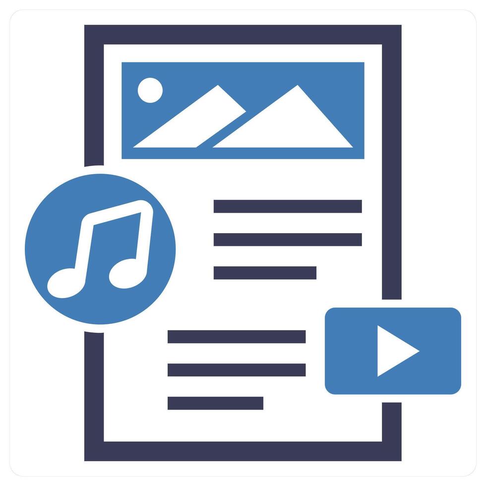 Content Management concept in blue color vector