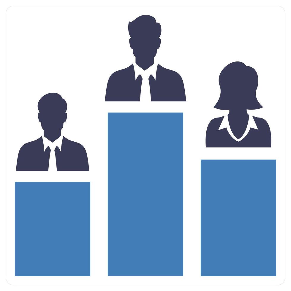 Competition icon concept in blue color vector