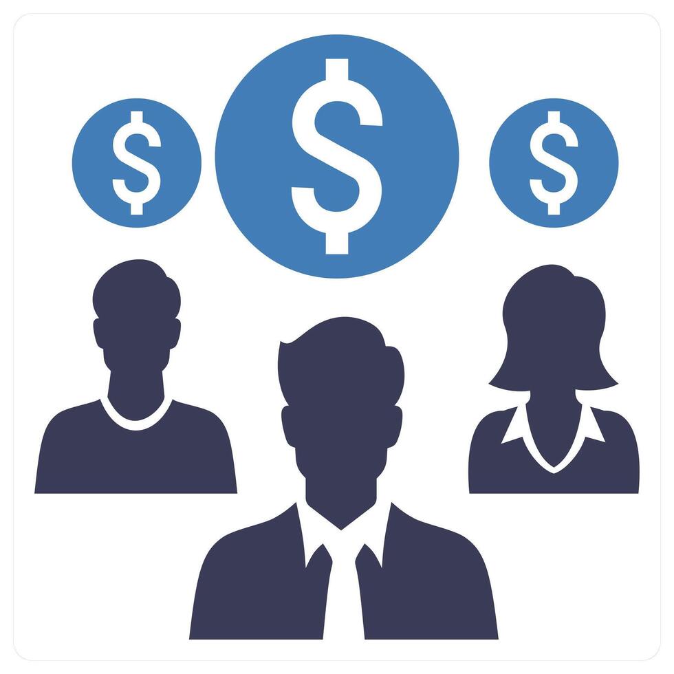 Community icon concept in blue color vector