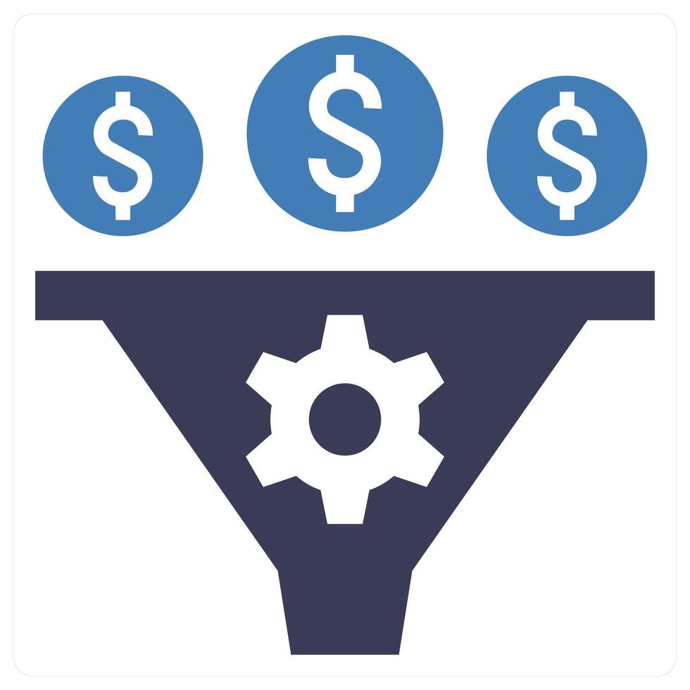 Conversion Rate icon concept in blue color vector