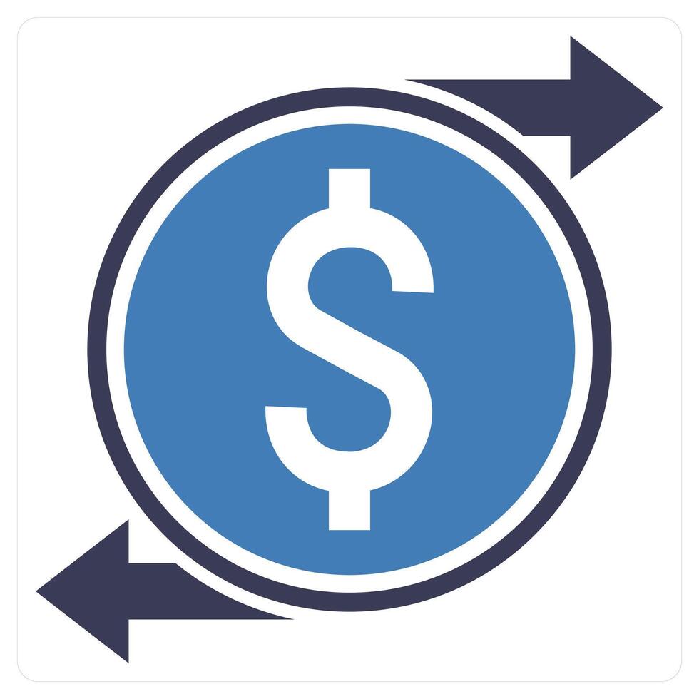 Customer Transactions icon concept in blue color vector
