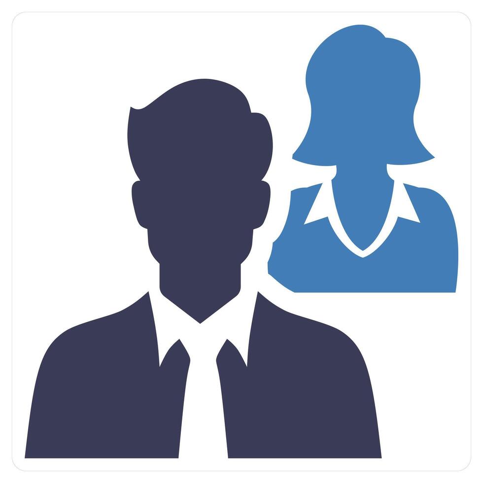 Customer icon concept in blue color vector