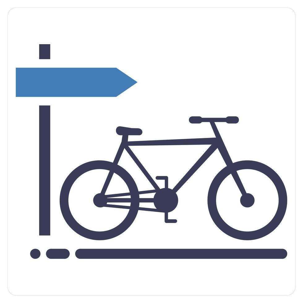 Cycle icon concept in blue color vector