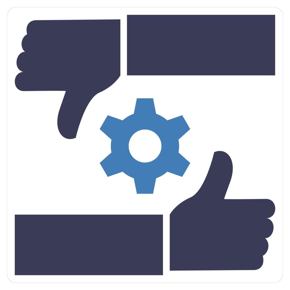 Critic icon concept in blue color vector