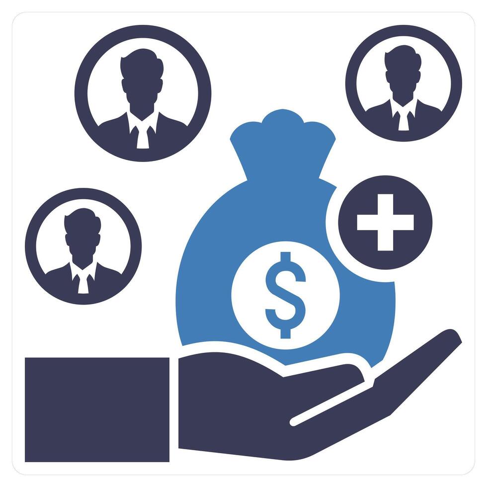 Crowd Funding icon in blue color vector