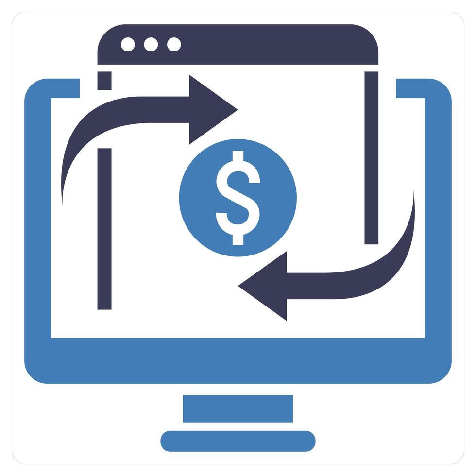 Crowd Funding Platform icon concept in blue color vector
