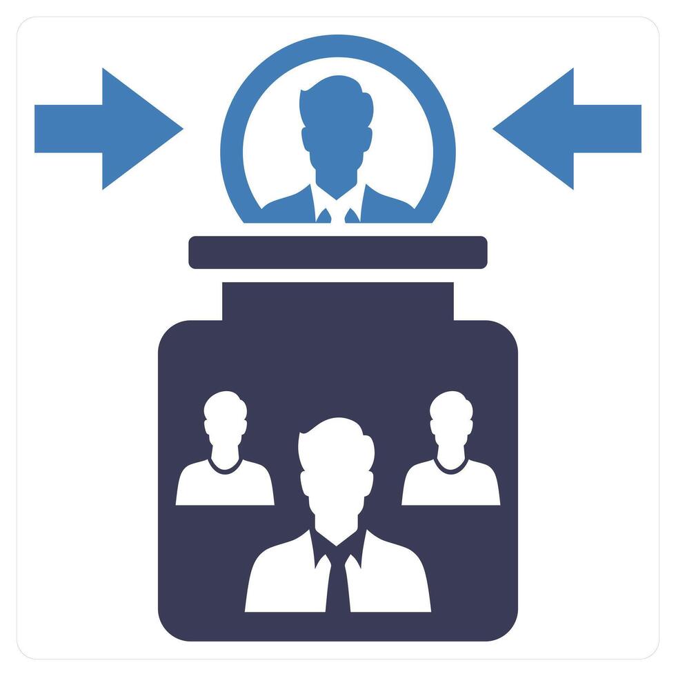 Crowd Funding concept in blue color vector