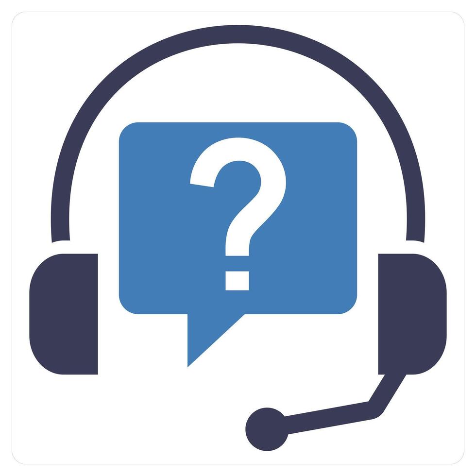 Customer Care icon in blue color vector