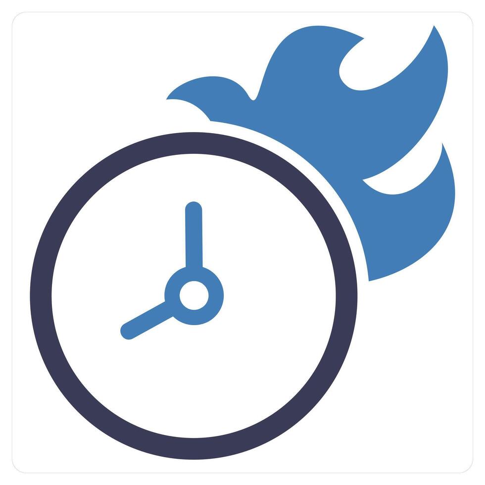 Deadline icon concept in blue color vector