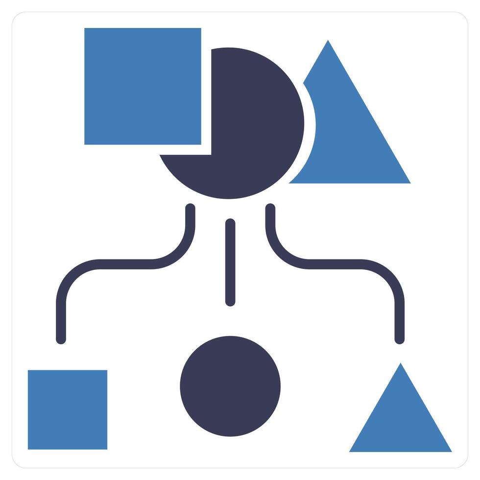 Database Classification icon concept in blue color vector