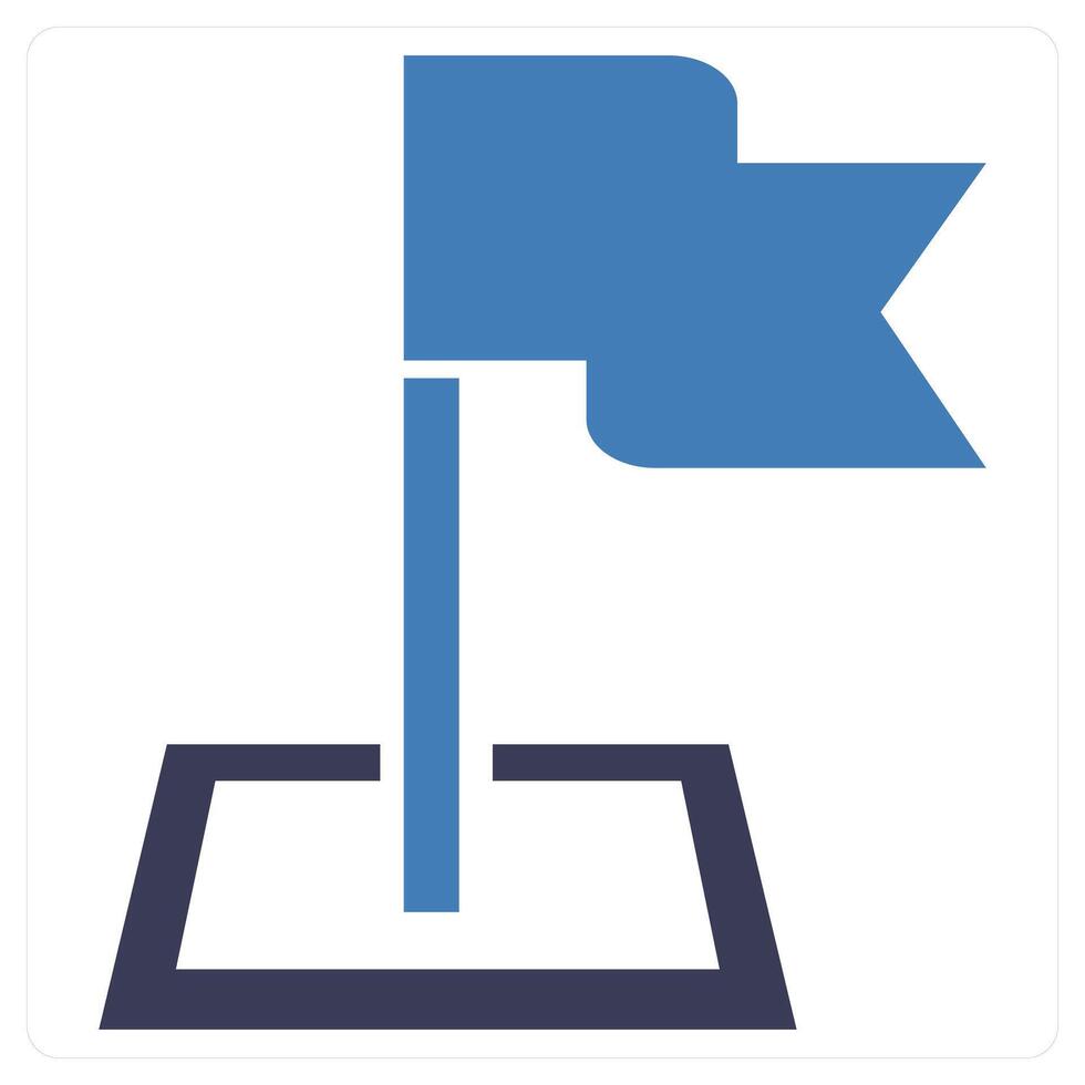 Destination icon concept in blue color vector