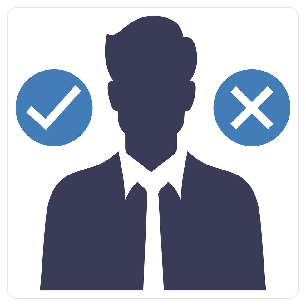Decision Making concept in blue color vector