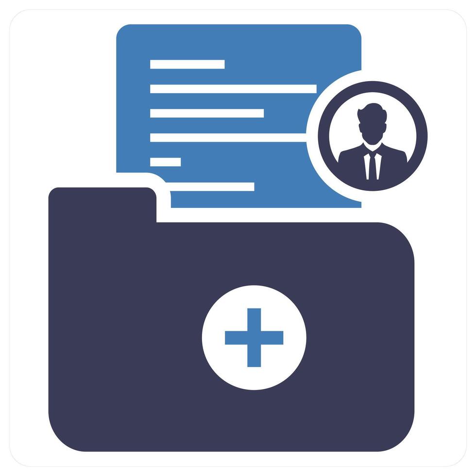 Documents icon in blue color vector
