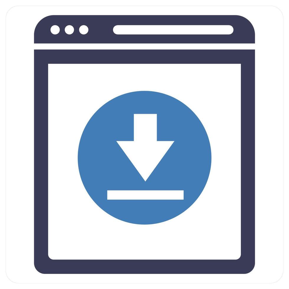Download File in blue color vector