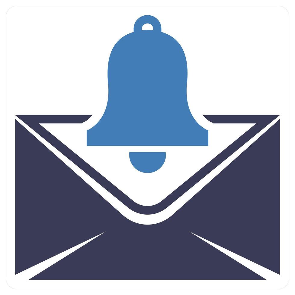 Email Alert icon concept in blue color vector