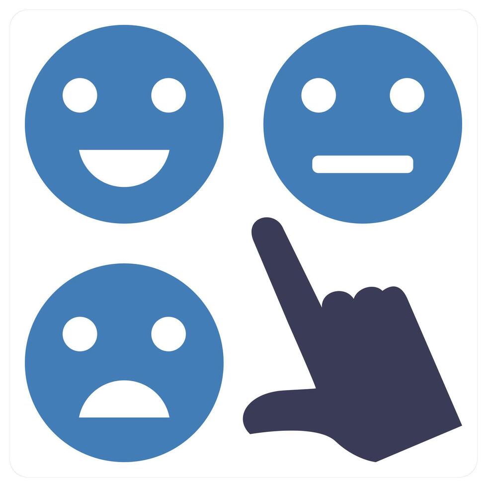 Feedback and response icon in blue color vector