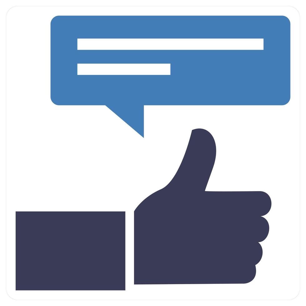 Feedback in blue color vector