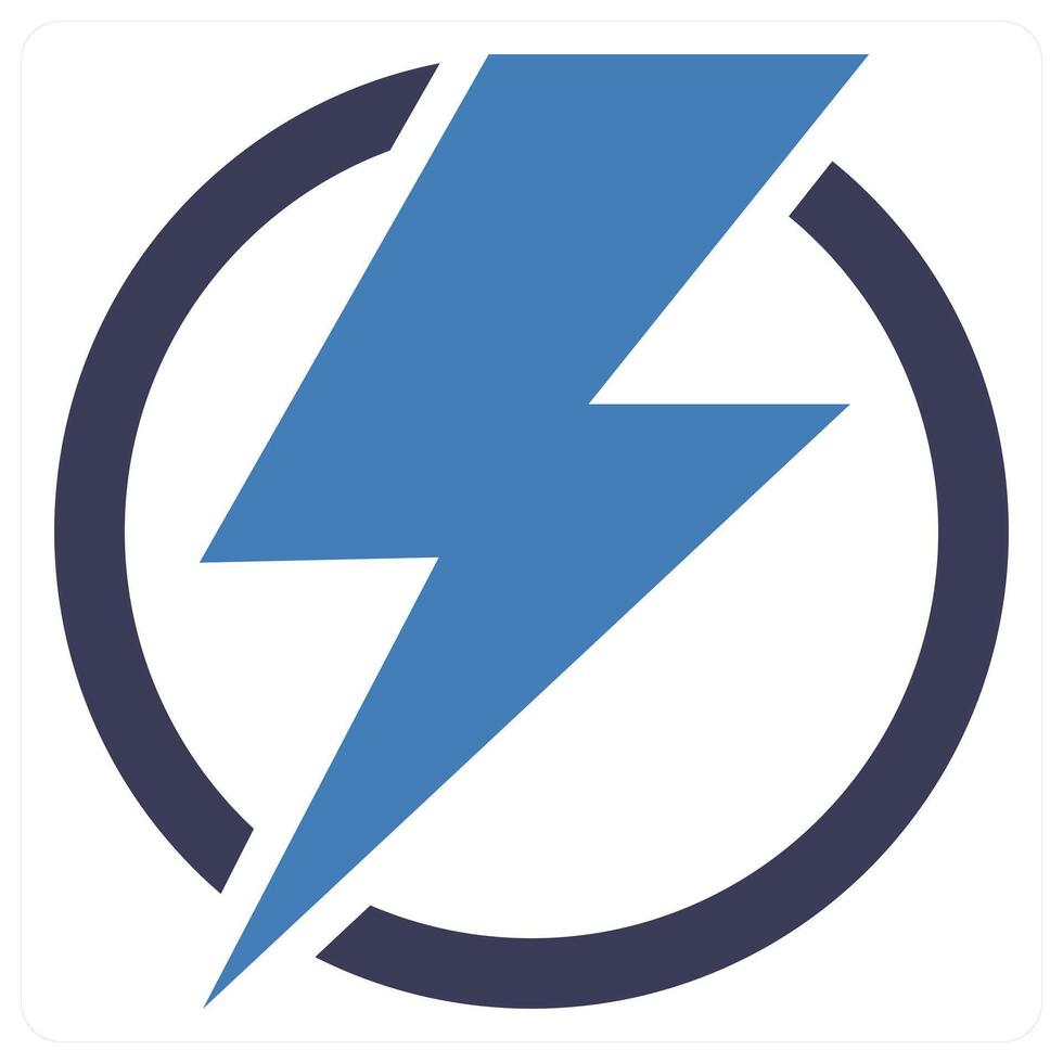 Energy icon concept in blue color vector