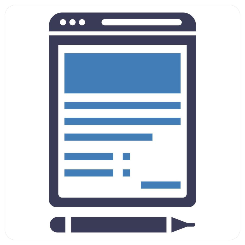 Feedback Form icon in blue color vector