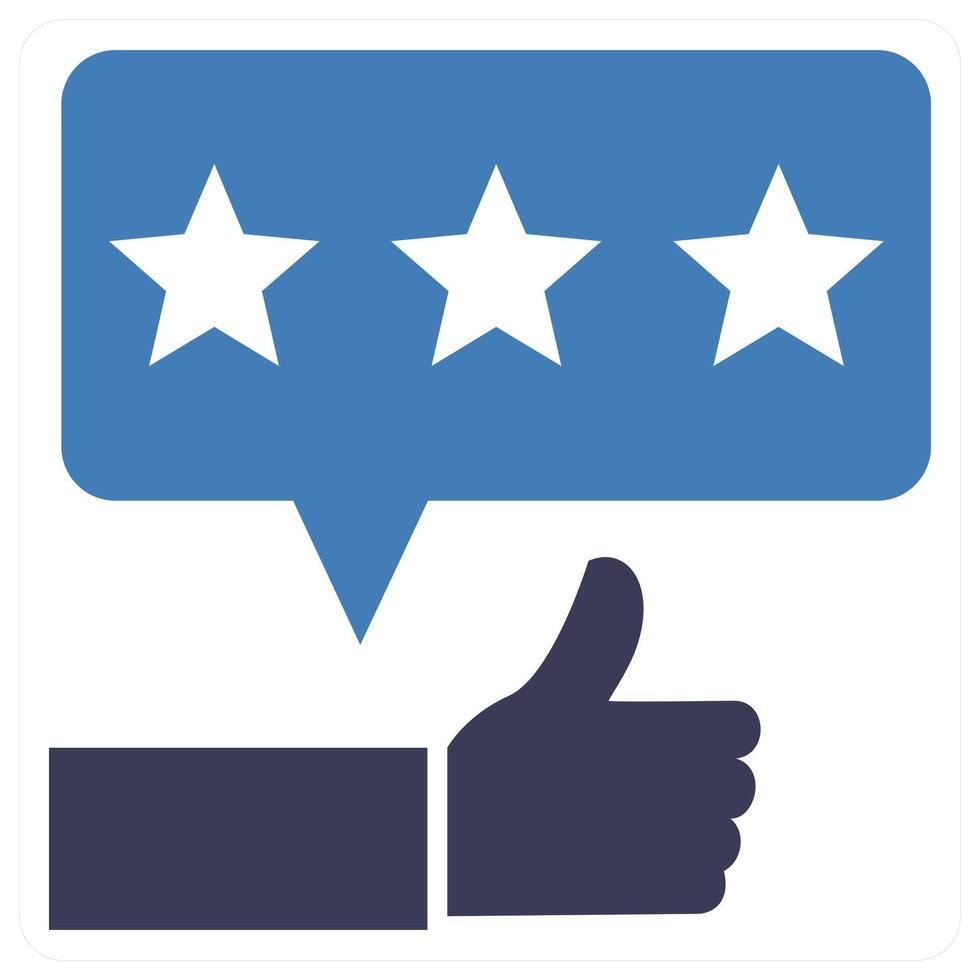 Feedback and ratings in blue color vector