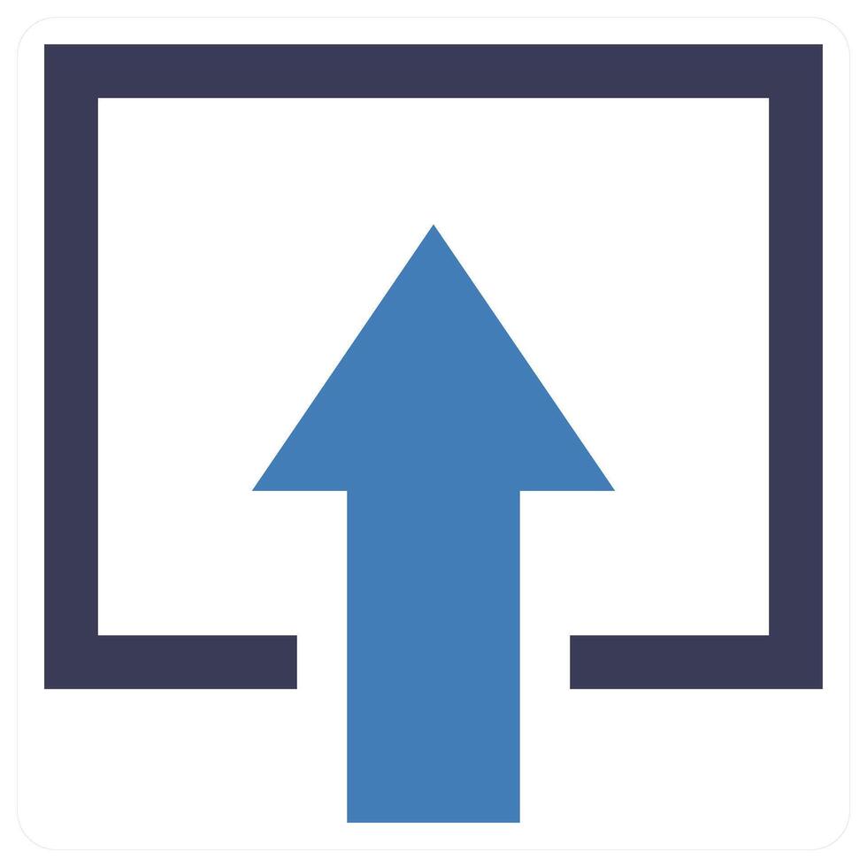 File Upload icon concept in blue color vector