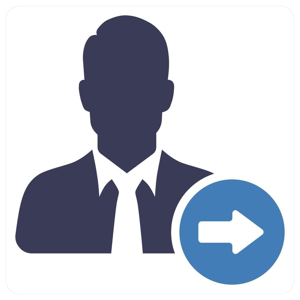Forward Details icon concept in blue color vector