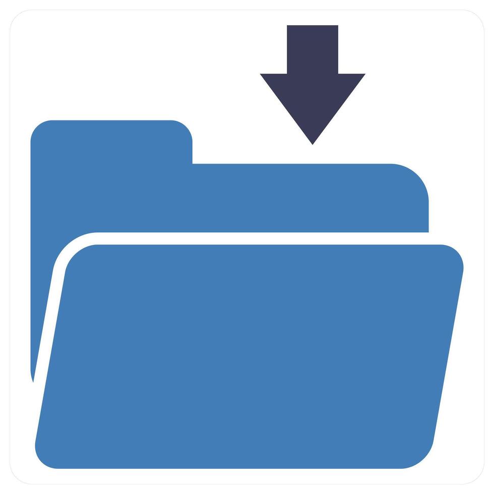 Folder icon concept in blue color vector