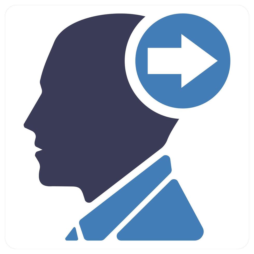 Forward Thinking icon in blue color vector