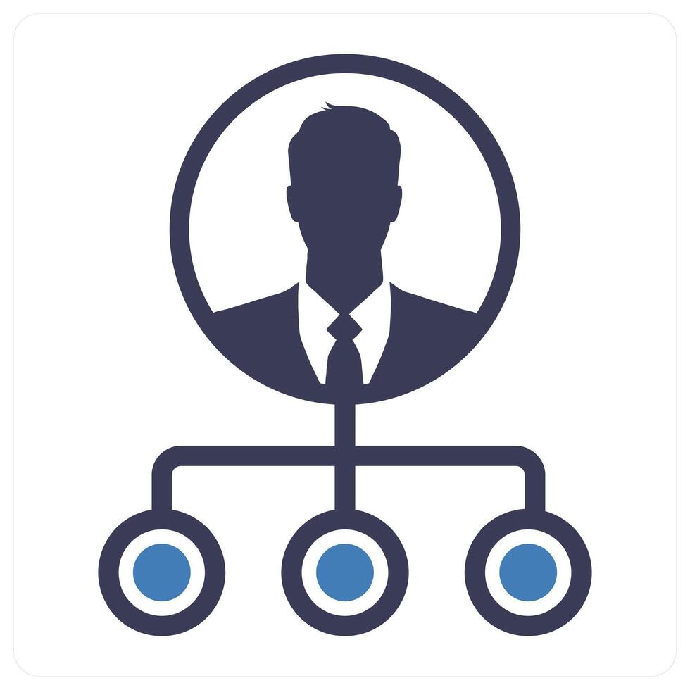 Hierarchy in blue color vector