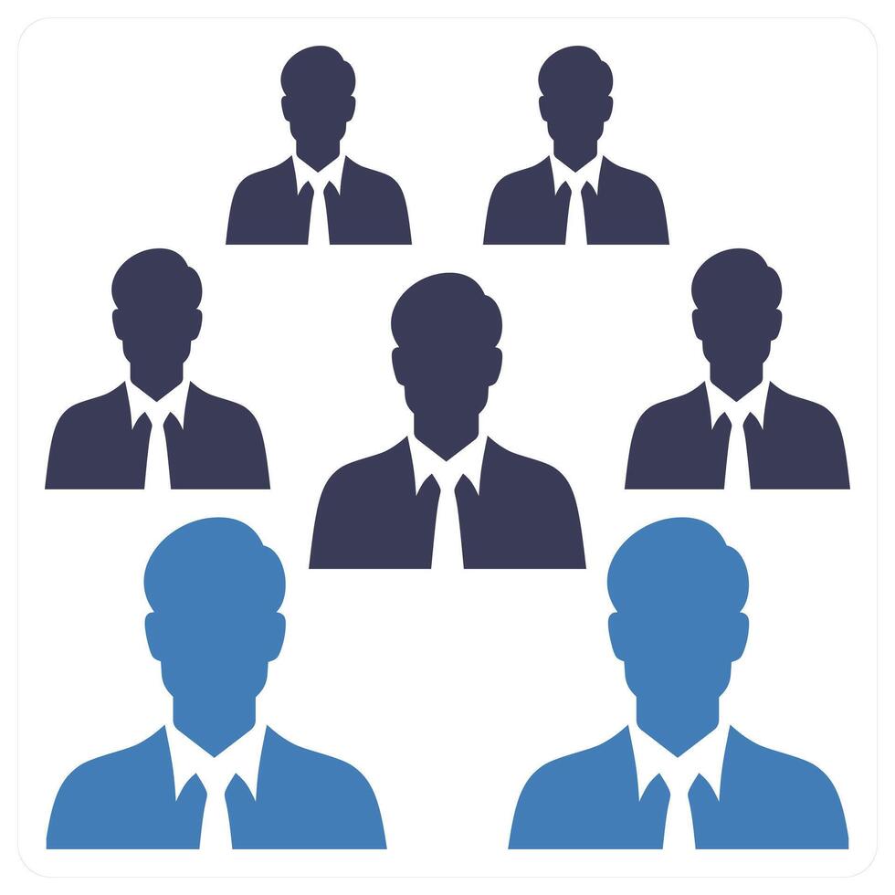 Group icon concept in blue color vector