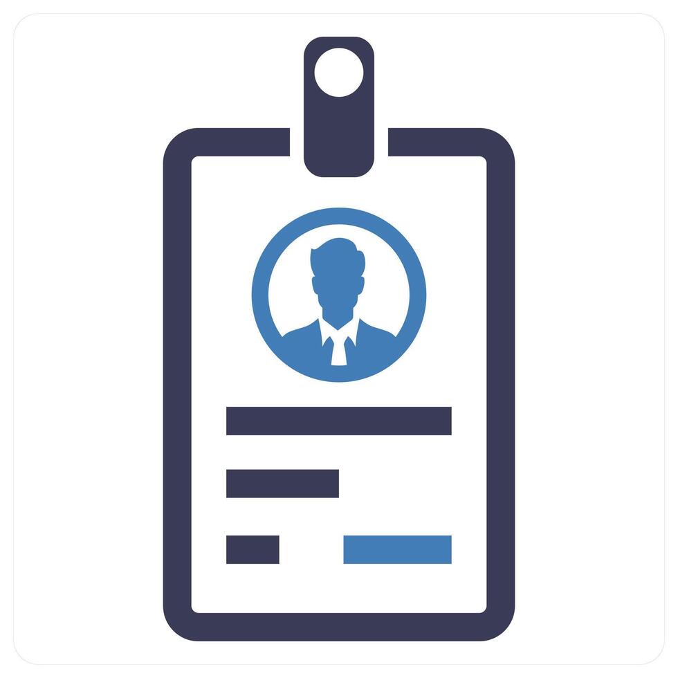 Identity Card icon concept in blue color vector