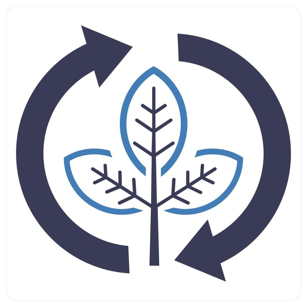 Green Cycle icon concept in blue color vector