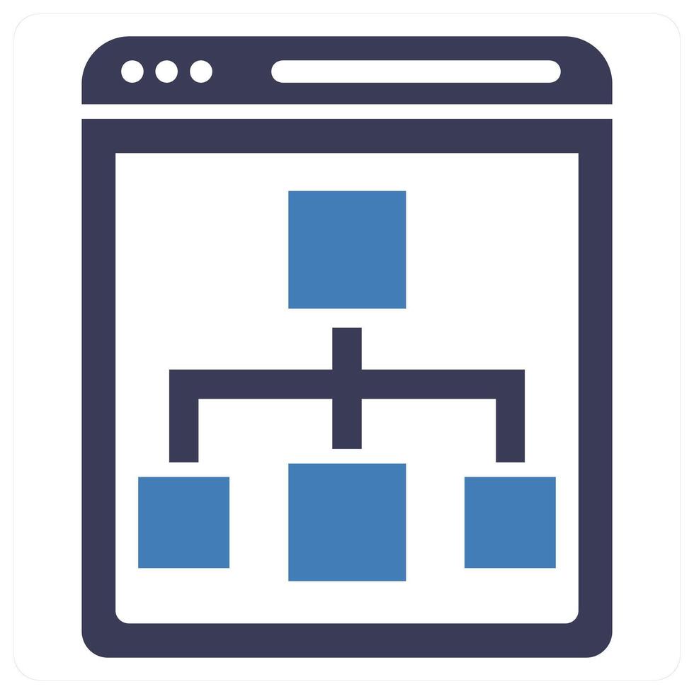 Hierarchy icon in blue color vector