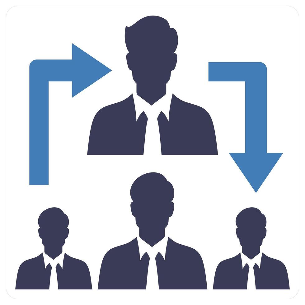Human Resource in blue color vector