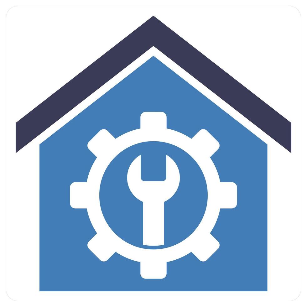 Home Automation icon concept in blue color vector