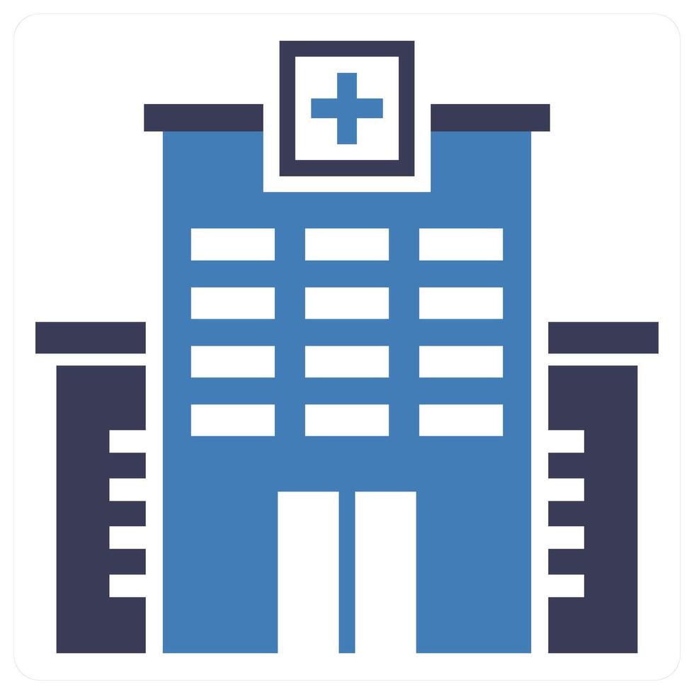 Hospital concept in blue color vector