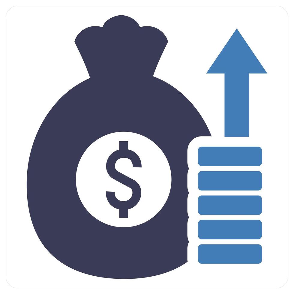 Investment and loan concept in blue color vector