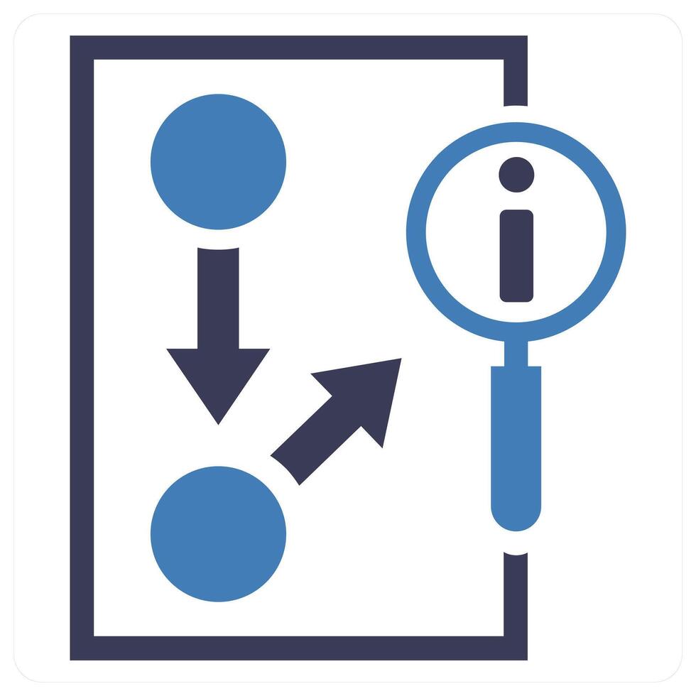 Information Retrieval icon concept in blue color vector