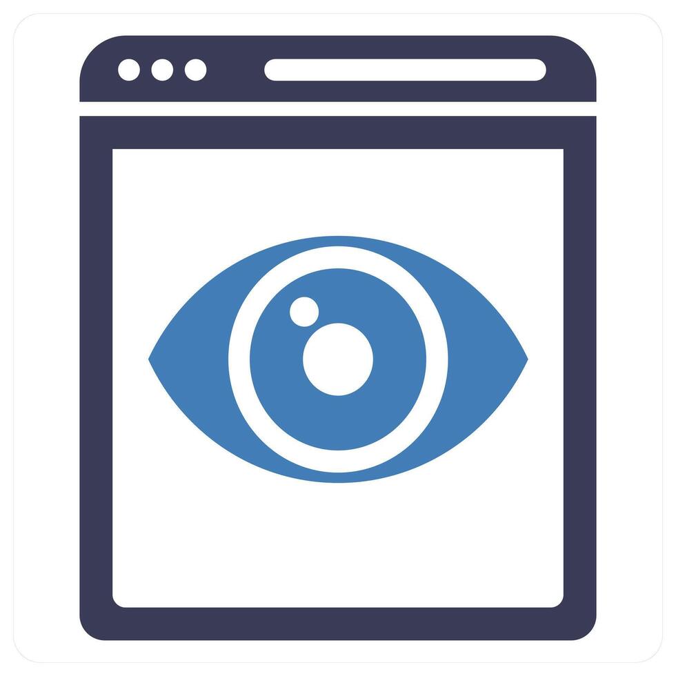 Impressions icon concept in blue color vector