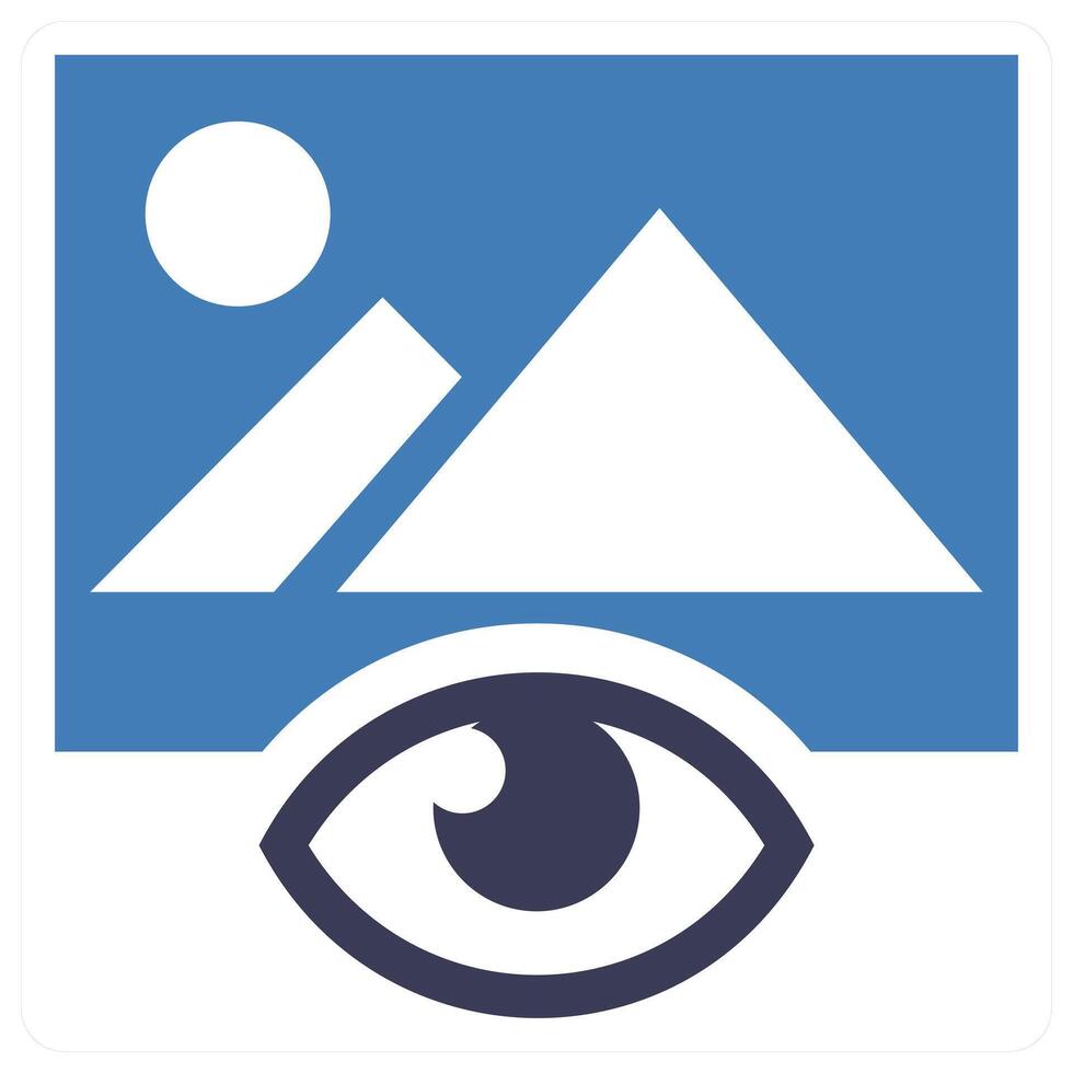 Image View concept in blue color vector