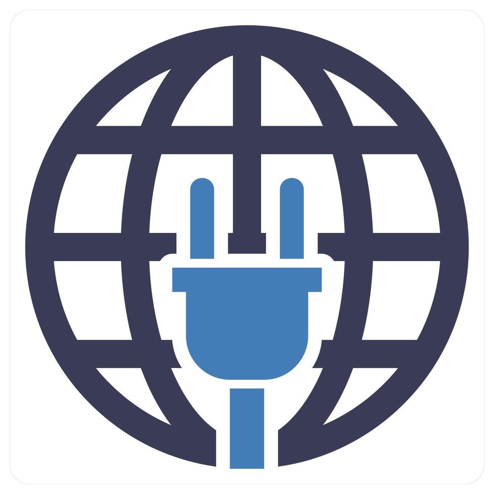 Internet Connectivity icon concept in blue color vector