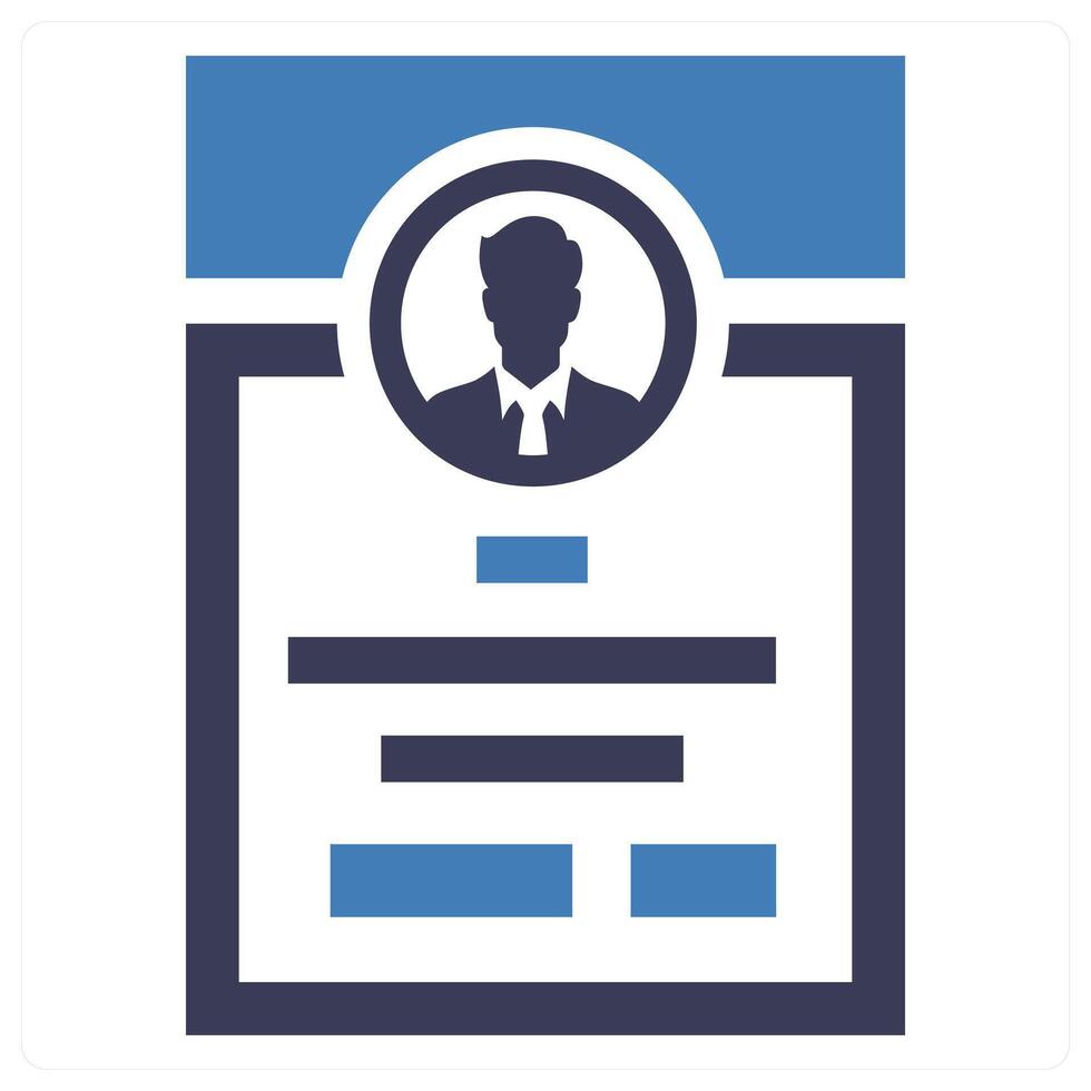 Linked In Profile icon concept in blue color vector
