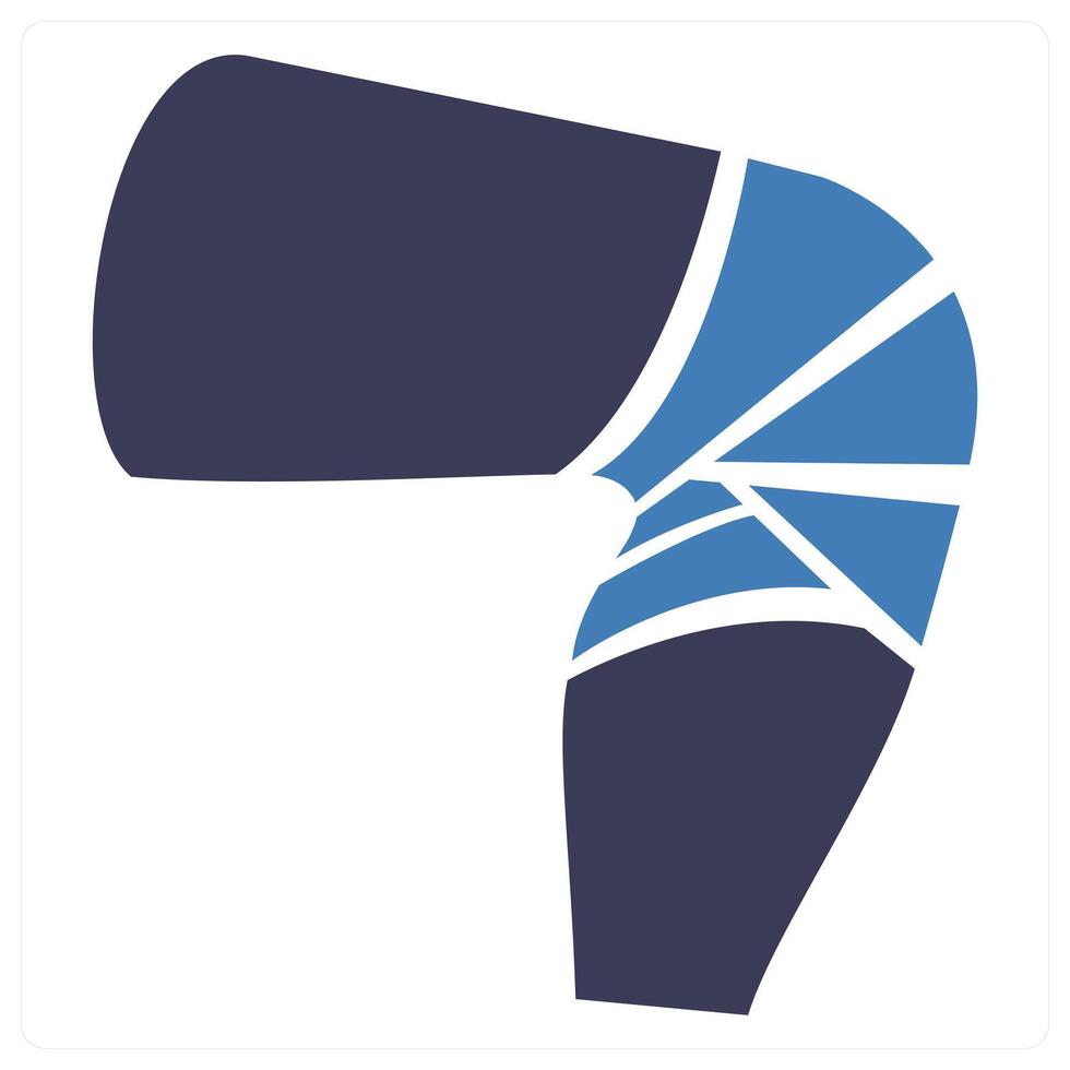 Knee Injury icon concept in blue color vector