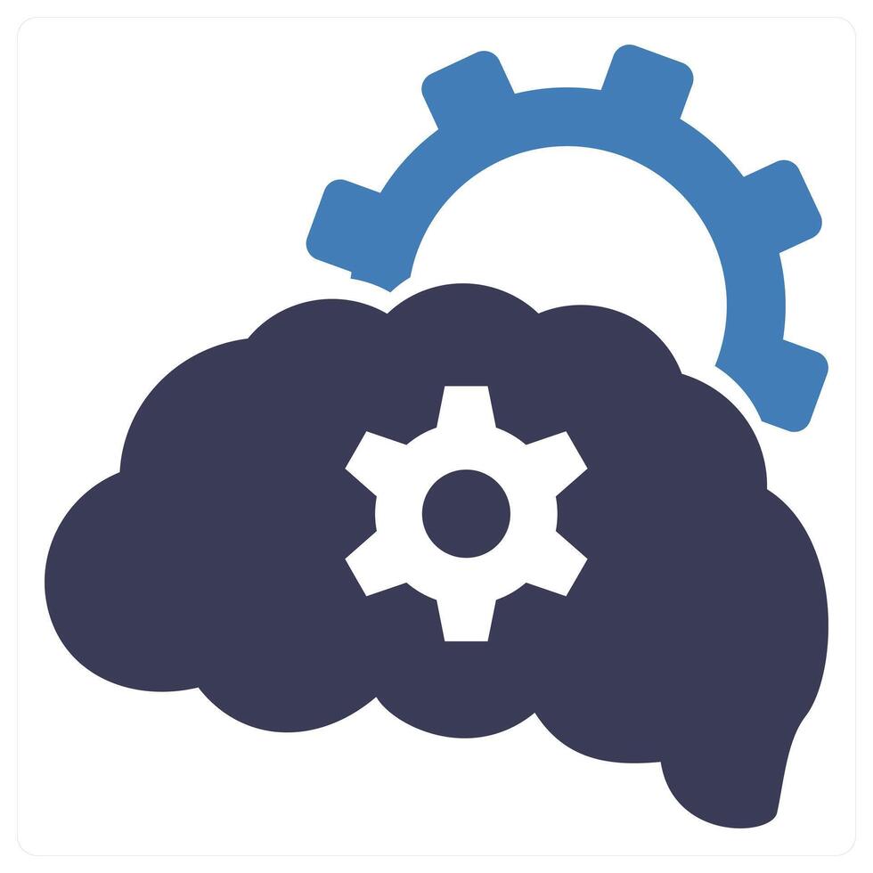 Knowledge Management icon concept in blue color vector